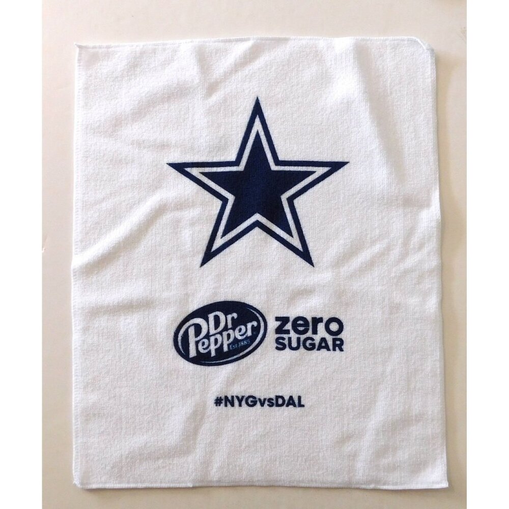 Dallas Cowboys vs New York Giants Game Day Rally Towel Dr Pepper 18.5" X 15"